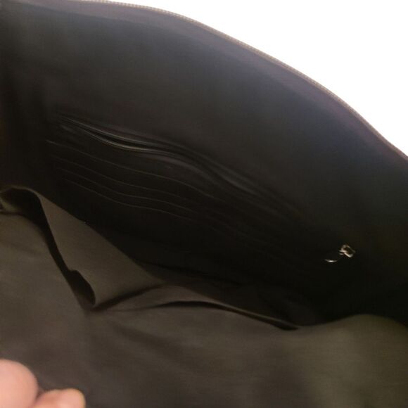 Jaclyn Smith Handbag Black Brown Topstitching 14 × 10 - Picture 7 of 12